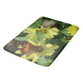 Tapis De Bain Mat/Fleurs de bain et papillon (Angle)