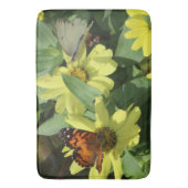 Tapis De Bain Mat/Fleurs de bain et papillon (devant Vertical)