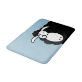 Tapis De Bain Mat noir de bain de mouton (Angle)