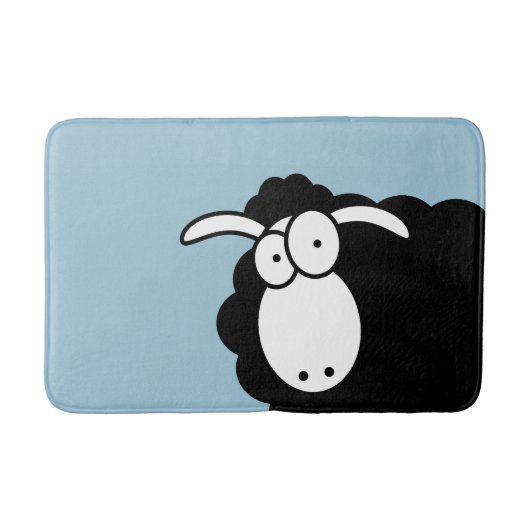 Tapis De Bain Mat noir de bain de mouton (Devant)