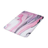 Tapis De Bain Matelas de bain Abstrait en marbre rose et noir (Angle)