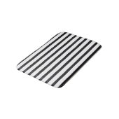 Tapis De Bain Matelas de bain rayé noir et blanc (Angle)