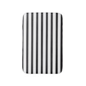 Tapis De Bain Matelas de bain rayé noir et blanc (Devant (Vertical))