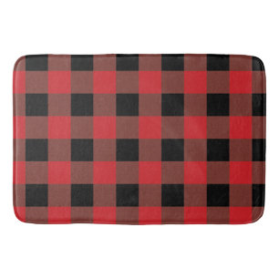 Tapis De Bain Matelas de bain rouge et noir Checker Holiday