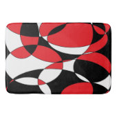 Tapis De Bain Matelas elliptique noir, blanc et rouge (Devant)