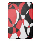 Tapis De Bain Matelas elliptique noir, blanc et rouge (devant Vertical)