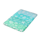 Tapis De Bain Matelas motif océan Turquoise (Angle)