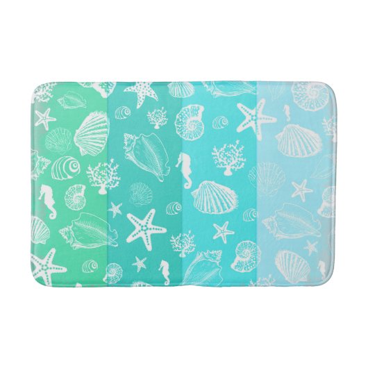 Tapis De Bain Matelas motif océan Turquoise (Devant)