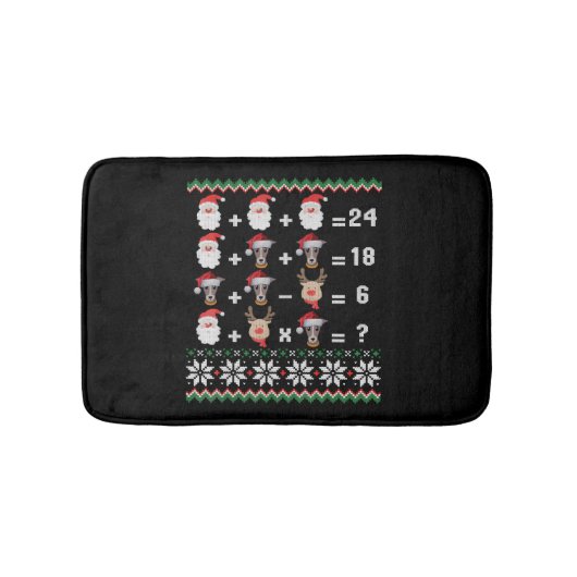 Tapis De Bain Math Enseignant Noël GREYHOY (Devant)