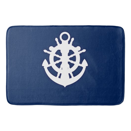Tapis De Bain Matt de bain nautique : Bleu (Devant)