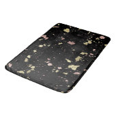 Tapis De Bain Matte Gold et Rose Gold Flakes Noir (Angle)