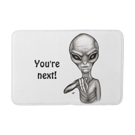 Tapis De Bain Mauvais Alien, Tu es le prochain ! (Devant)