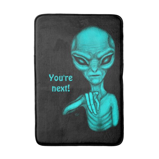 Tapis De Bain Mauvais Alien, Tu es le prochain ! (Devant (Vertical))