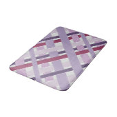 Tapis De Bain Mauve texturé moderne rayé (Angle)