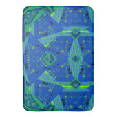Tapis De Bain Mazipoodles Origami Chintz bleu vert (devant Vertical)