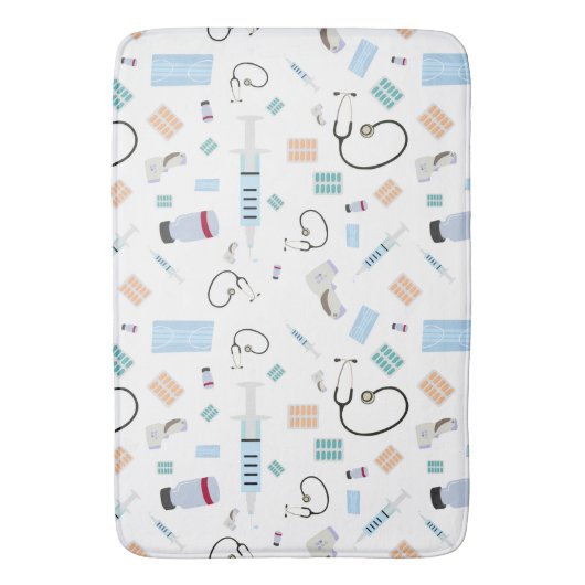 Tapis De Bain Médecin de santé Motif Fournitures Médicales (devant Vertical)