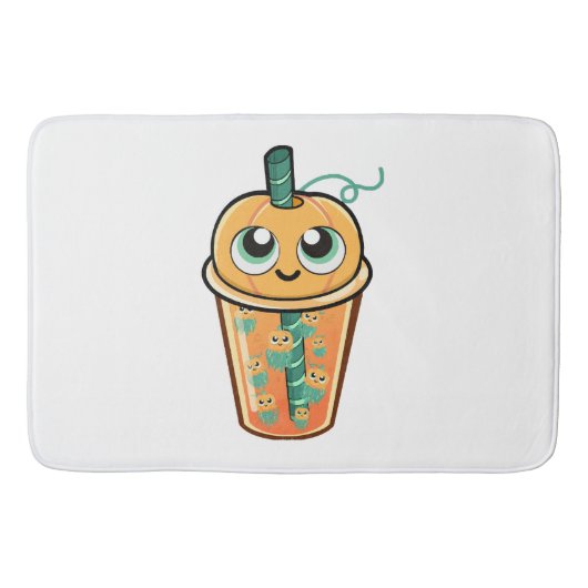 Tapis De Bain Méduse de boba de citrouille (Devant)