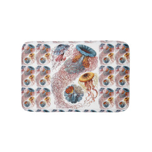 Tapis De Bain Méduse vintage par Ernst Haeckel, Discomedusae