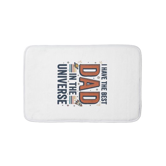 Tapis De Bain Meilleur papa de l'univers conception vectorielle (Devant)