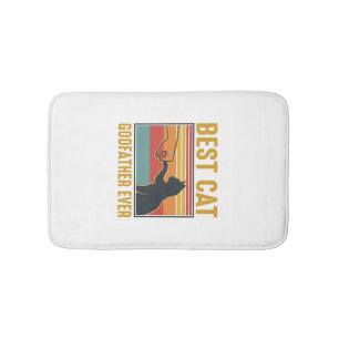 Tapis De Bain Meilleur Parrain de Chat Vintage Conception de Vec