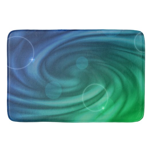 Tapis De Bain Mélange De Couleurs Bleu Et Vert Doux Vortex (Devant)
