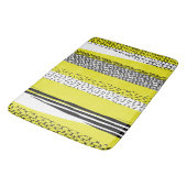 Tapis De Bain Mélange jaune et noir Motif géométrique (Angle)