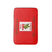 Tapis De Bain mélodie rouge de noël (Devant (Vertical))
