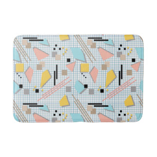 Tapis De Bain Memphis géométrique de l'école sans joint forme le