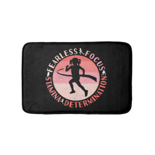 Tapis De Bain Mentalité de course pour filles - Coureuse intrépi