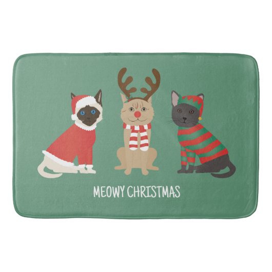 Tapis De Bain Meowy Christmas Cats (Devant)
