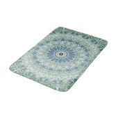Tapis De Bain Mer Vert et Bleu Côte Motif Mandala (Angle)