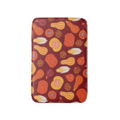 Tapis De Bain Merci Citrouille Brown Motif sans Seamless. (Devant (Vertical))