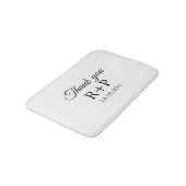 Tapis De Bain Merci d'ajouter l'initiale du nom du couple texte (Angle)