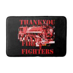 Tapis De Bain Merci Fire Fighters Fire Engine,