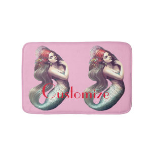 Tapis De Bain Mermaid Beauté de Redhead Thunder_Cove