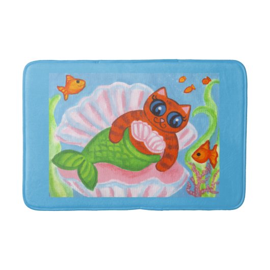 Tapis De Bain Mermaid Cat Bathroom Rug  (Devant)