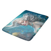 Tapis De Bain Mermaid cheveux en argent Turquoise Océan (Angle)