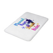 Tapis De Bain Mermaid Kisses & Starfish Wives Aquarelle plage (Angle)