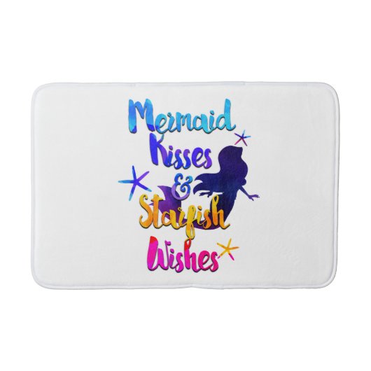 Tapis De Bain Mermaid Kisses & Starfish Wives Aquarelle plage (Devant)