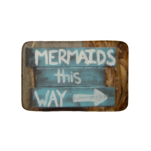 Tapis De Bain Mermaiers This Way Beach Word Art (Devant)