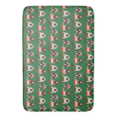 Tapis De Bain Merry Woofmas Têtes de Noël (devant Vertical)