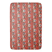 Tapis De Bain Merry Woofmas Têtes de Noël (devant Vertical)