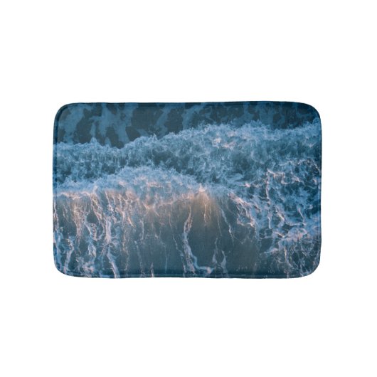 Tapis De Bain Merveilleuses Vagues Bleues (Devant)