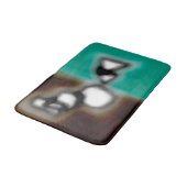 Tapis De Bain Message dans une bouteille : Brown Abstrait, Turqu (Angle)