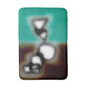 Tapis De Bain Message dans une bouteille : Brown Abstrait, Turqu (Devant (Vertical))