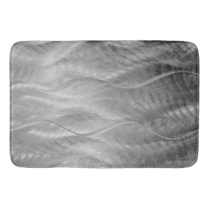 Tapis De Bain Métal brossé argenté Abstrait