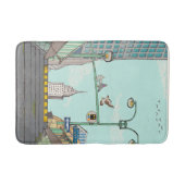 Tapis De Bain Métro Arrêt Manhattan NYC Illustration Whimsical (Devant)