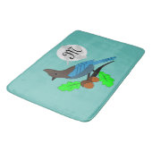 Tapis De Bain Metteur Blue Jay Monogram (Angle)