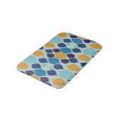 Tapis De Bain Mi-siècle 1960 Géométrique Bleu (Angle)