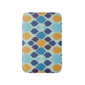 Tapis De Bain Mi-siècle 1960 Géométrique Bleu (Devant (Vertical))